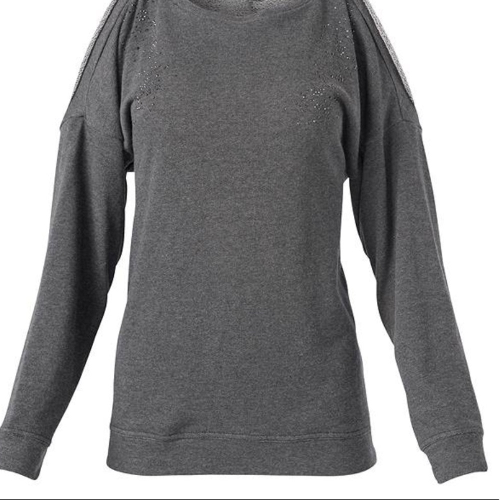 Long Sleeves unique Detail Sweatshirt size XS ( it’s roomy) Gray color NWT - Picture 6 of 6